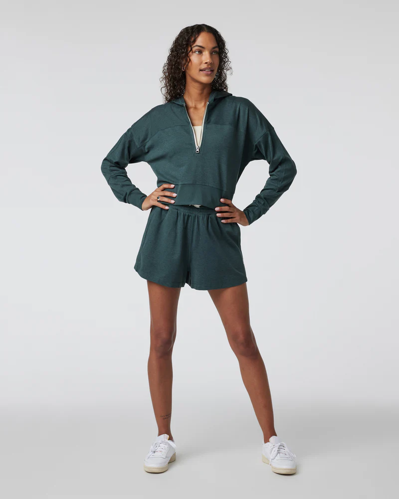 Halo Half Zip Cropped Hoodie