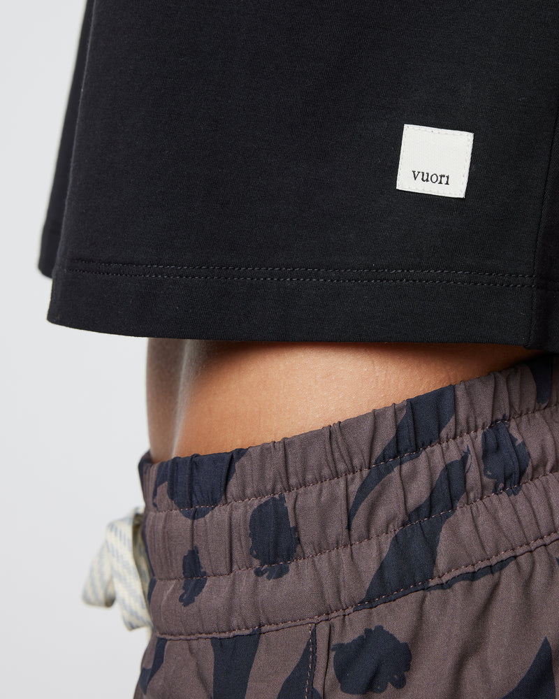 Short Sleeve Feather Cross Back