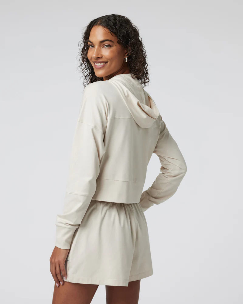 Halo Half Zip Cropped Hoodie