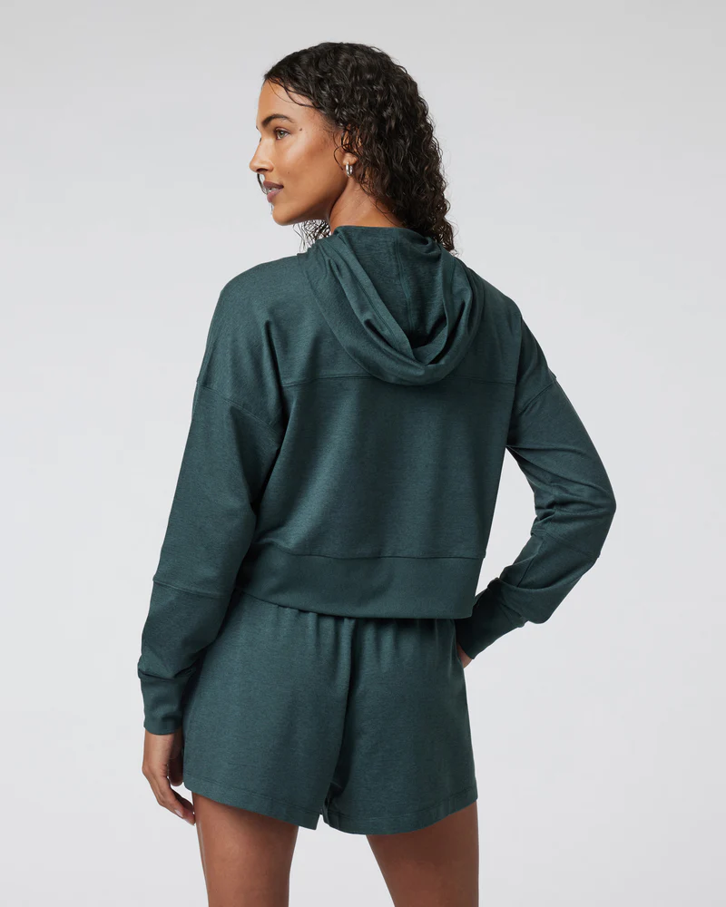 Halo Half Zip Cropped Hoodie