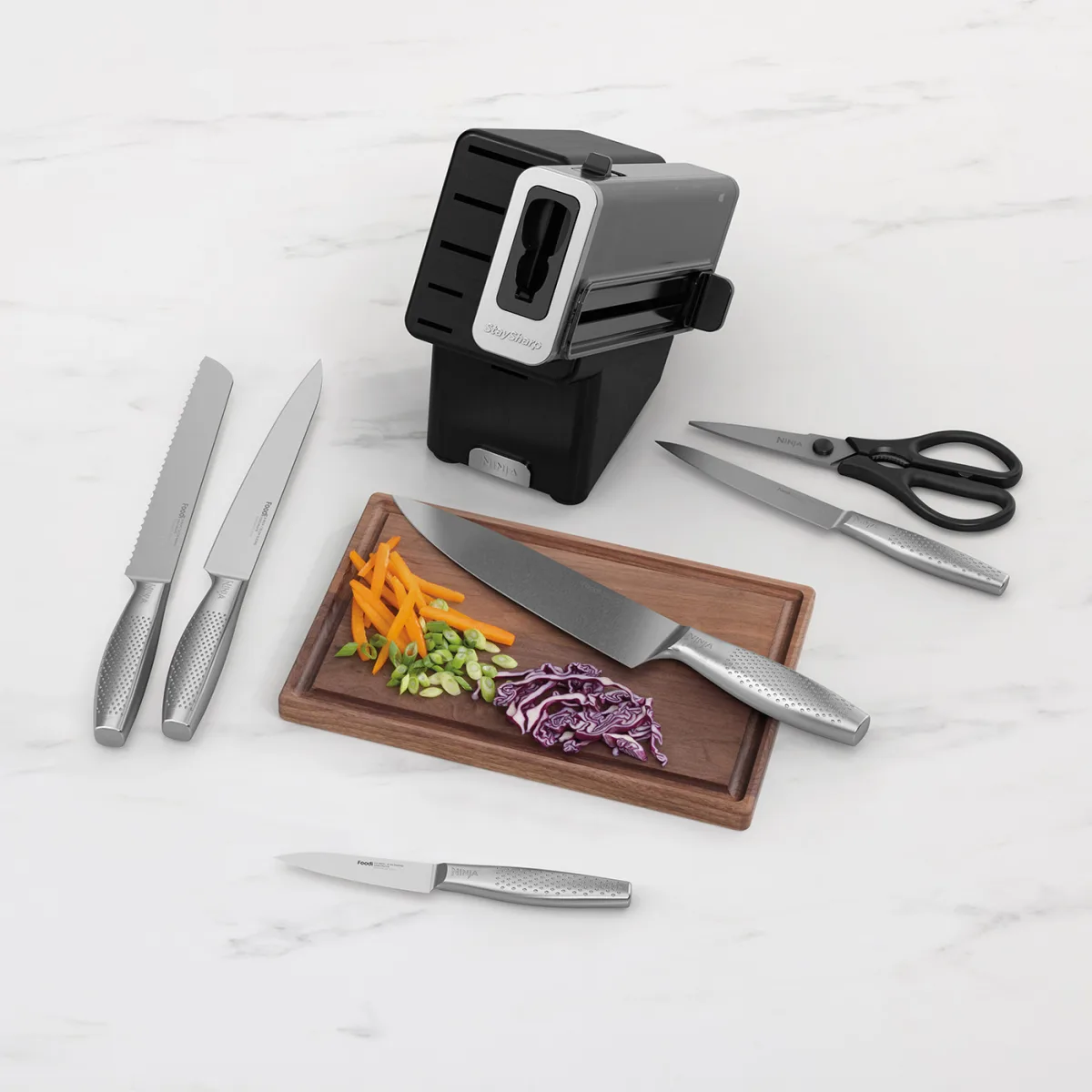Ninja StaySharp Stainless 6-Piece Knife Set & Wood Block – K62006EUUK