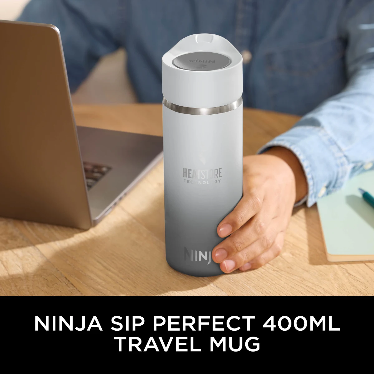 Ninja 400 ml Sip Perfect Travel Mug – White DW1603EUUKWH