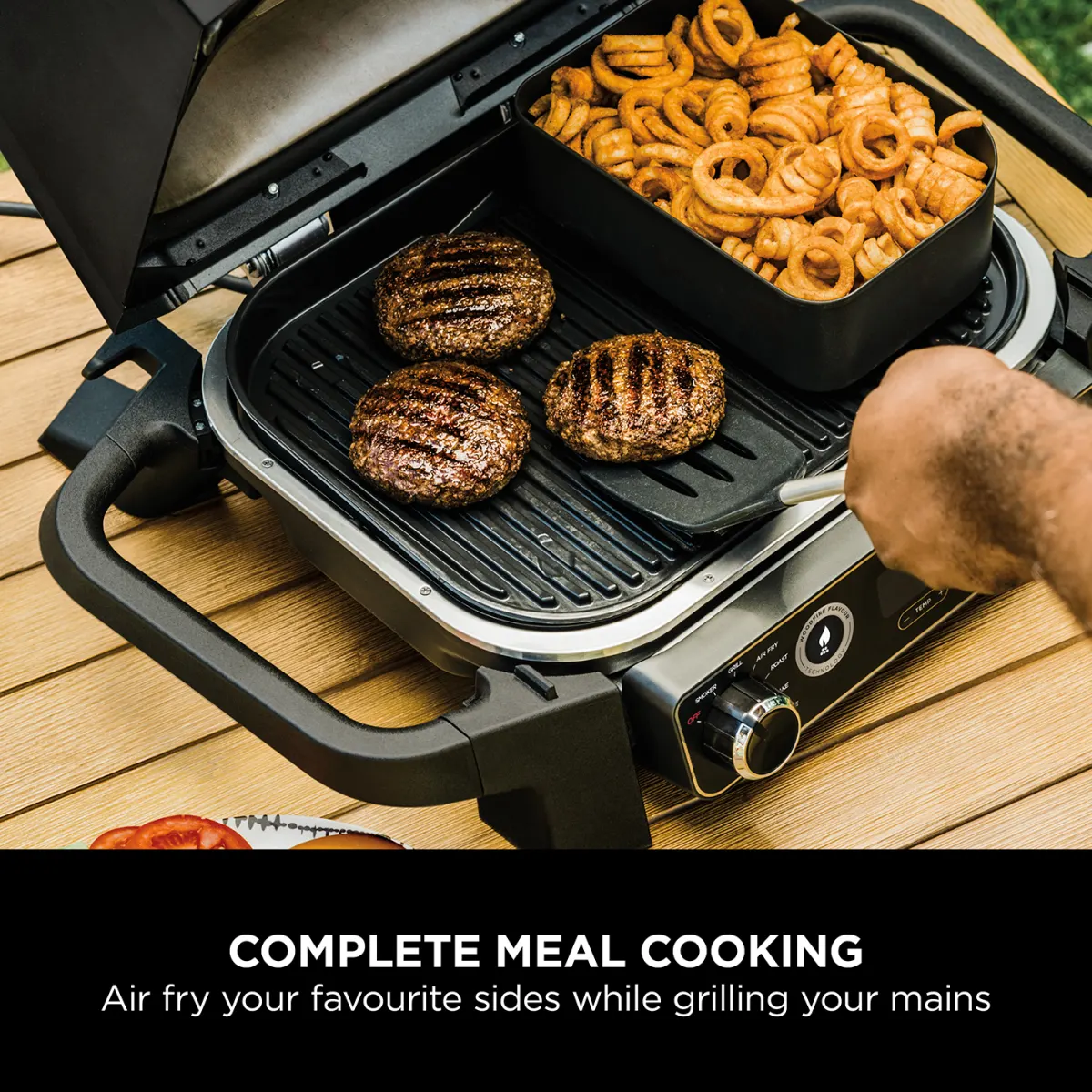 Ninja Woodfire Electric BBQ Grill Combo Crisper Basket - OG701UK