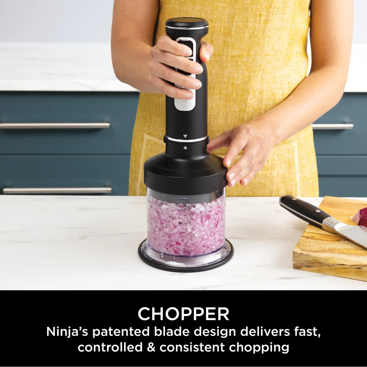 Ninja Foodi 3-in-1 Hand Blender, Mixer & Chopper CI100UK