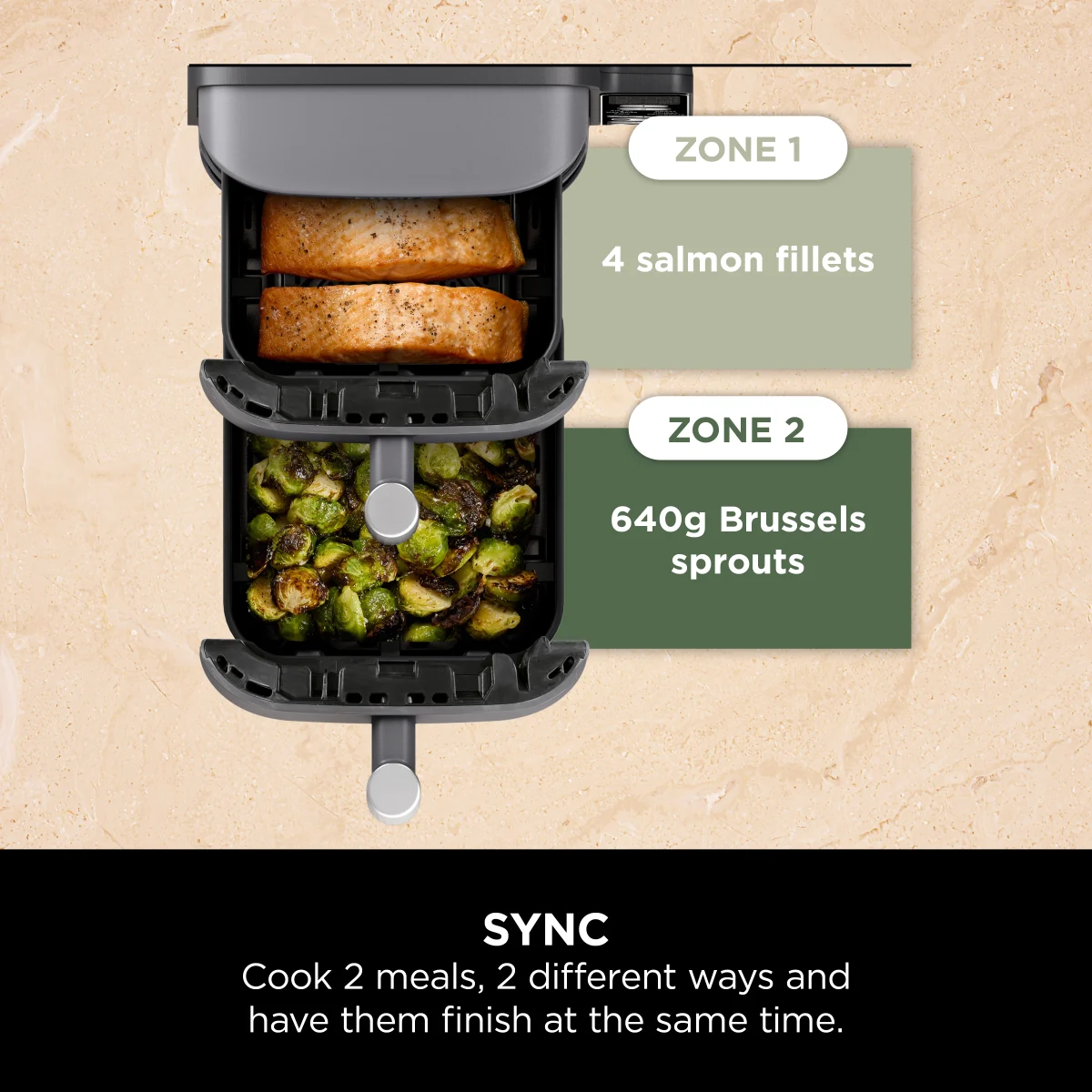 Ninja Double Stack XL 2-Level Air Fryer with Smart Cook System 9.5L SL451UK