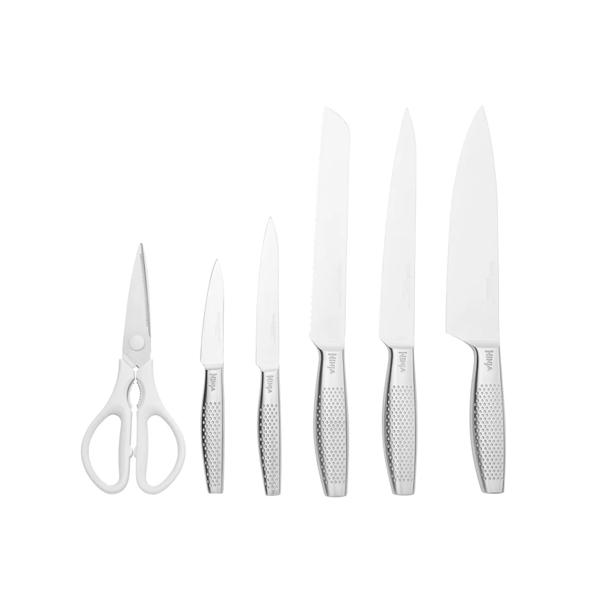 Refurbished Ninja StaySharp Stainless 6-Piece Knife Set & White Block – [K62006EUWHREF] | Excellent Condition