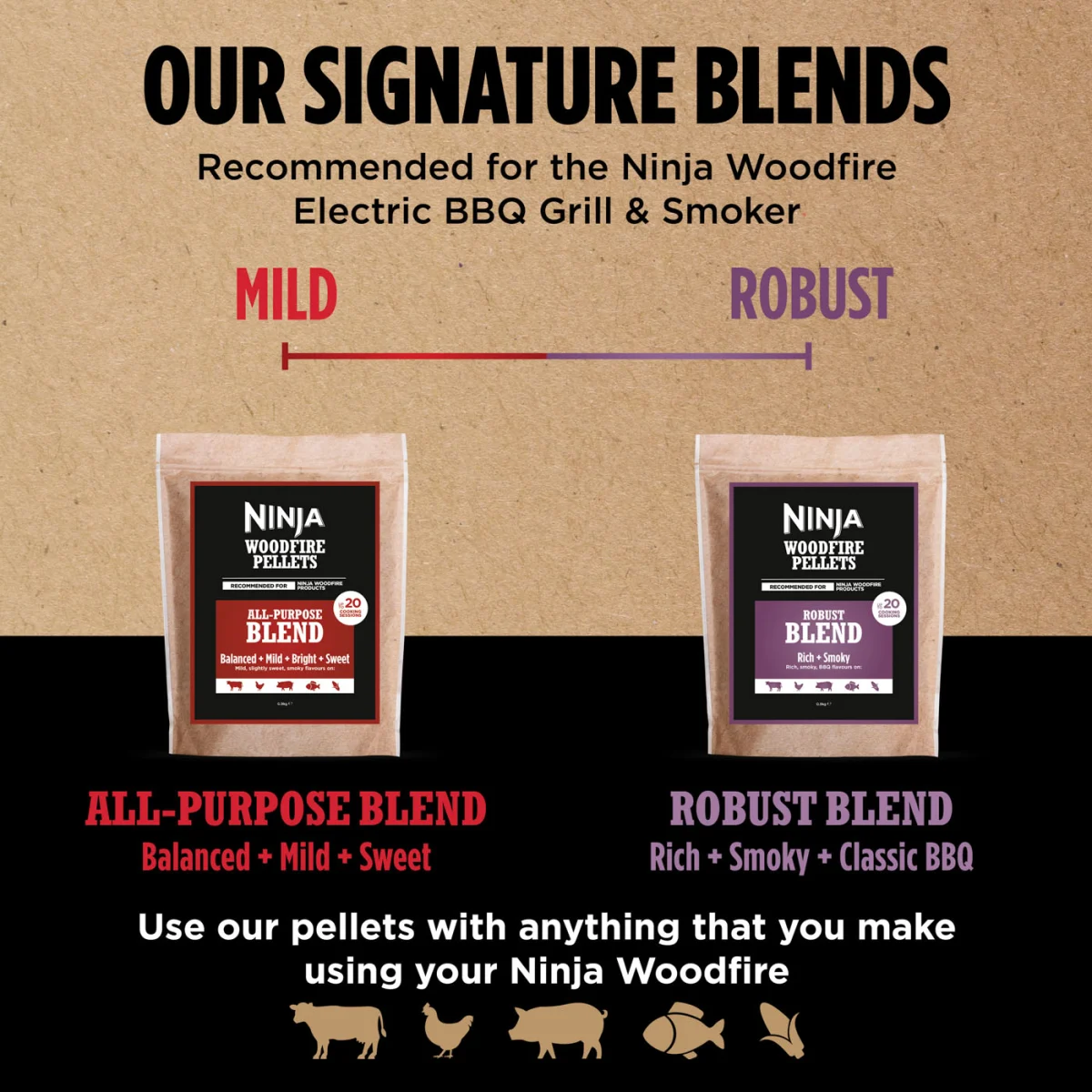 Ninja Woodfire Pellets All-Purpose Blend (900g)