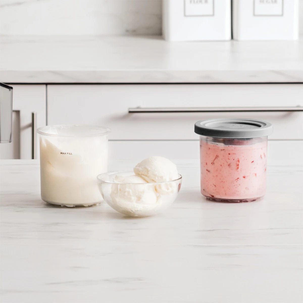 Ninja CREAMi Ice Cream & Frozen Dessert Maker (7 Tub Multi-Coloured Lid Bundle)