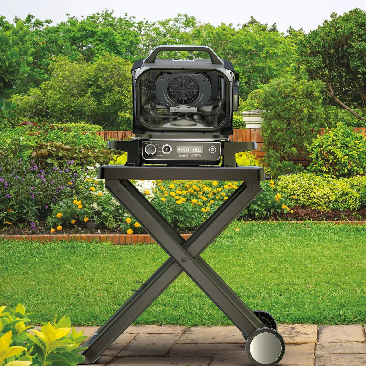 Ninja Woodfire Electric BBQ Grill Stand & Cover Bundle