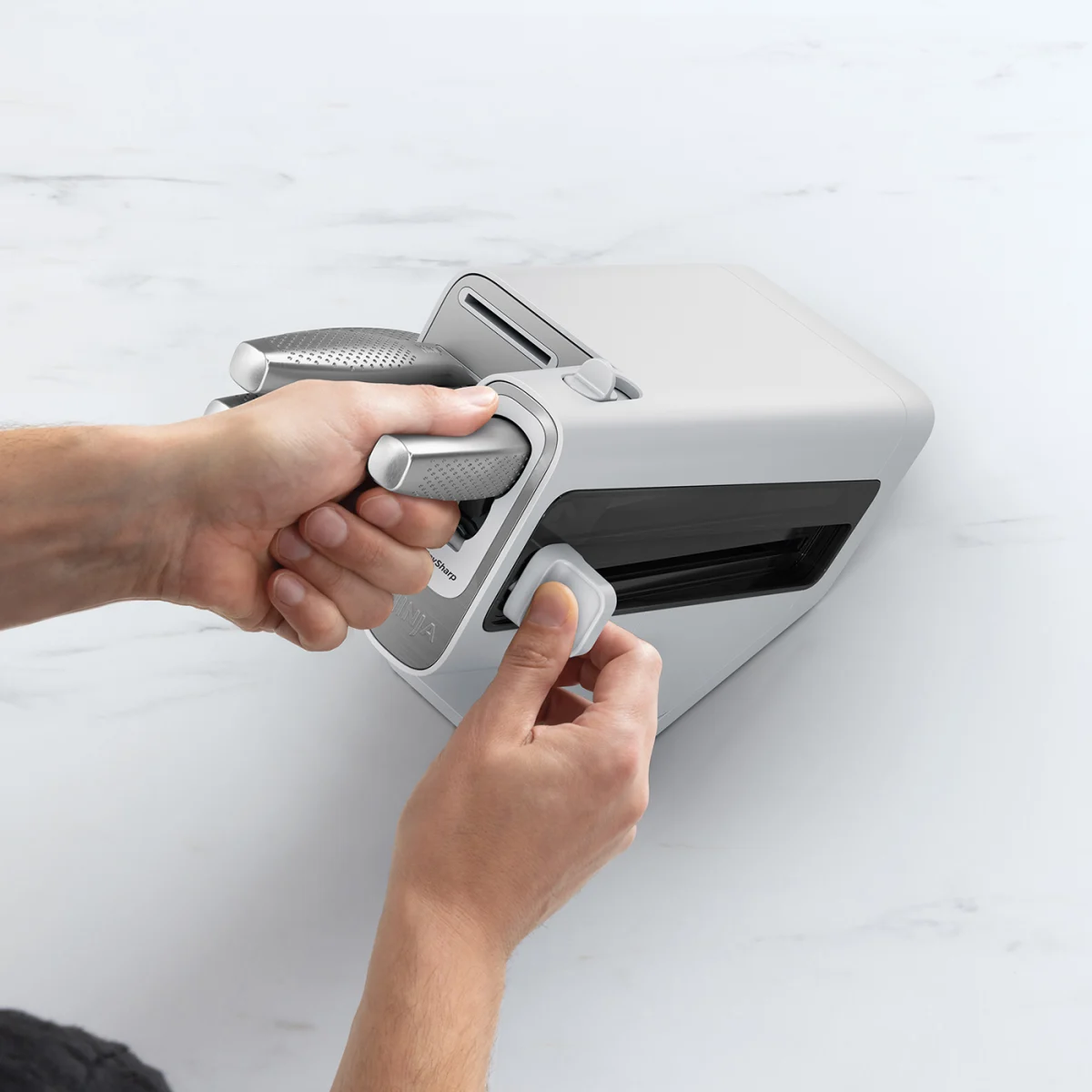 Refurbished Ninja StaySharp Stainless 6-Piece Knife Set & White Block – [K62006EUWHREF] | Excellent Condition