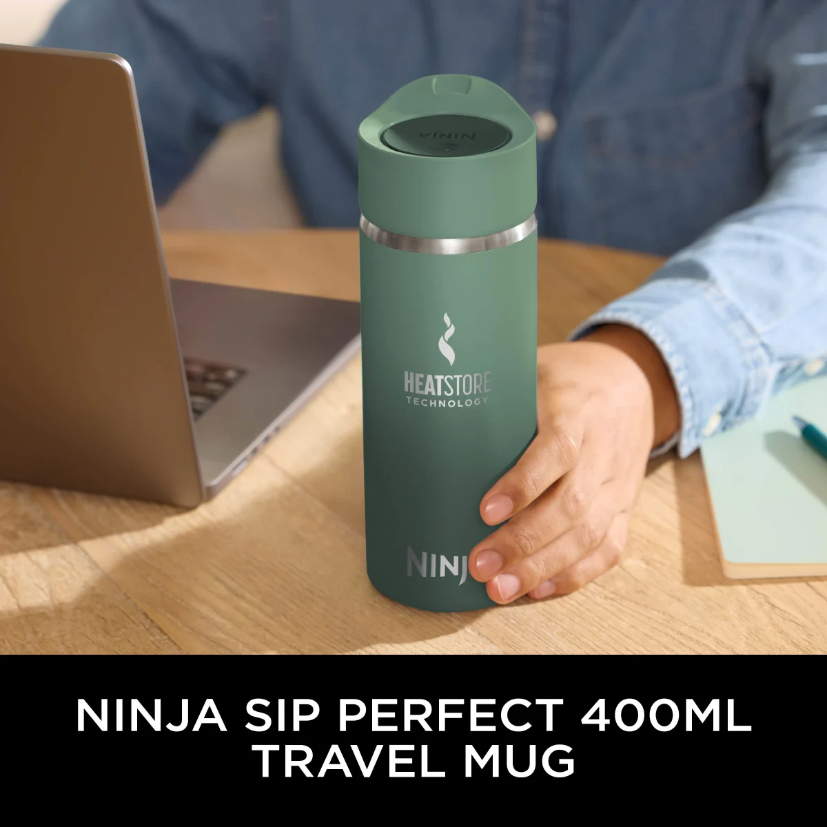 Ninja 400 ml Sip Perfect Travel Mug – Green DW1603EUUKGN