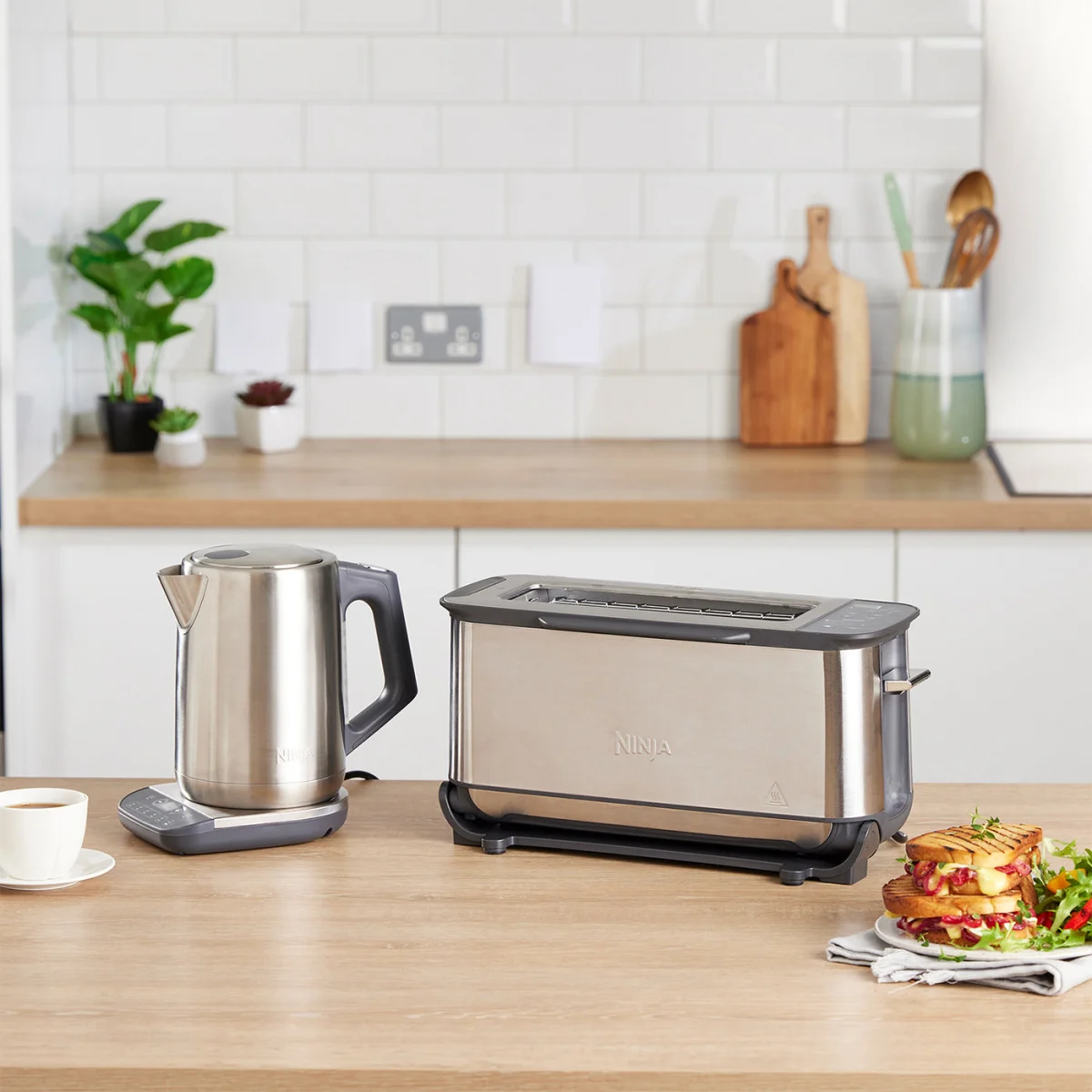 Ninja Stainless Steel Kettle and Toaster Set