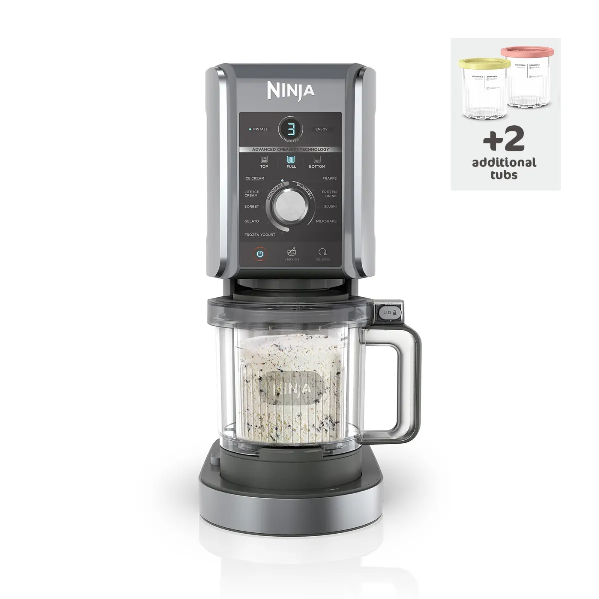 Ninja CREAMi Deluxe 10-in-1 Ice Cream and Frozen Drink Maker (5 Tub Bundle)
