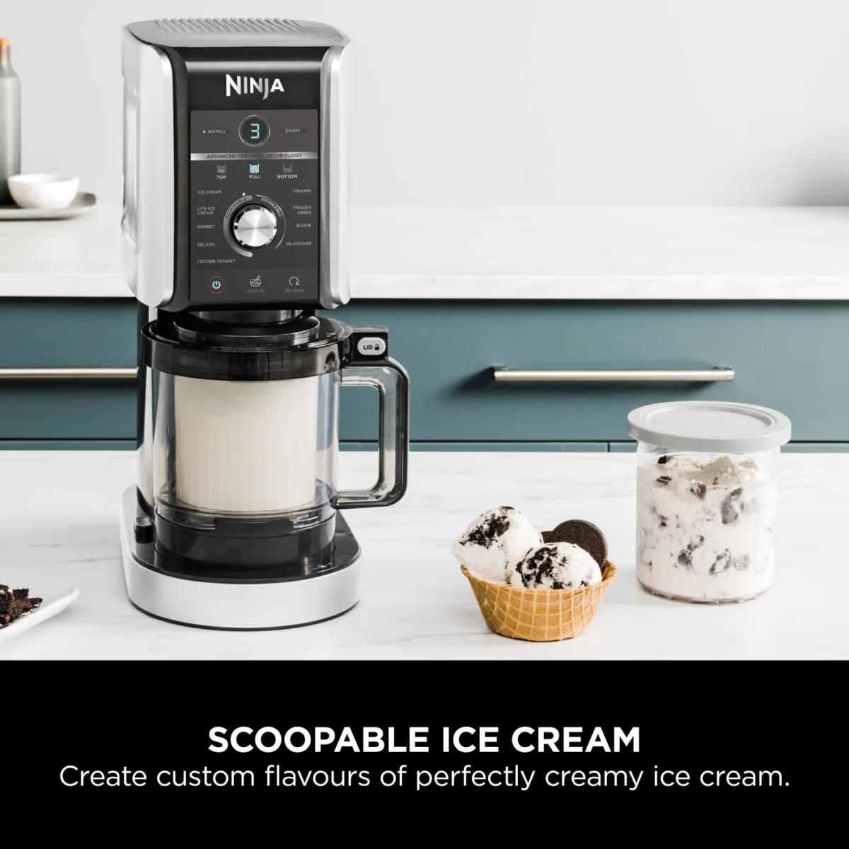 Ninja CREAMi Deluxe 10-in-1 Ice Cream and Frozen Drink Maker NC501UK