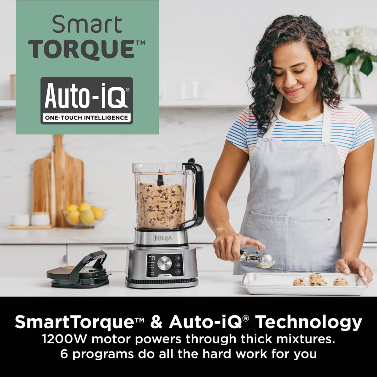 Ninja Foodi Power Nutri Blender 3-in-1 with Smart Torque & Auto-iQ 1200W - CB350UK