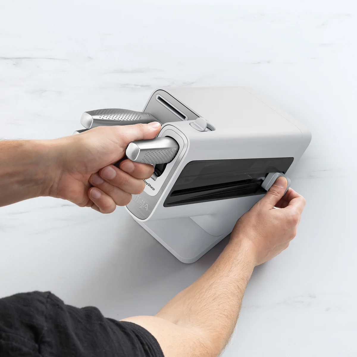 Refurbished Ninja StaySharp Stainless 6-Piece Knife Set & White Block – [K62006EUWHREF] | Excellent Condition