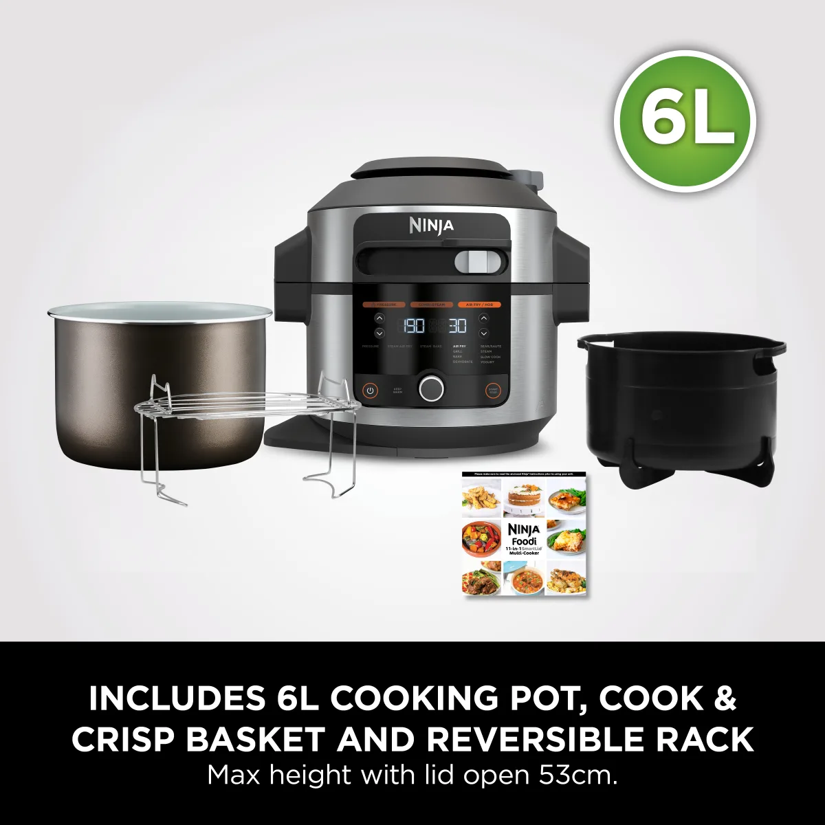 Ninja Foodi 11-in-1 SmartLid Multi-Cooker 6L OL550UK