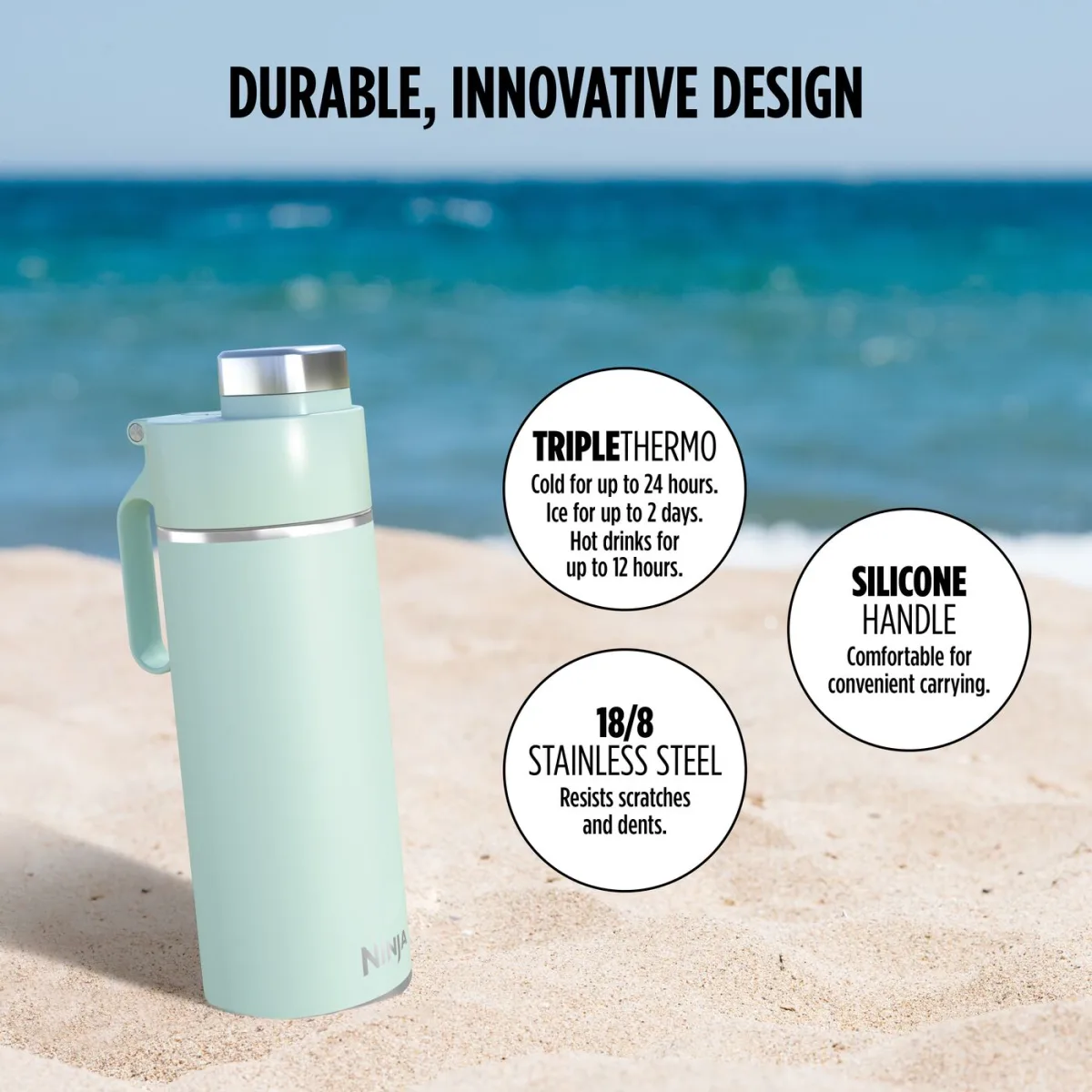 Ninja Thirsti 530 ml Travel Bottle – Mint DW1801EUUKMT