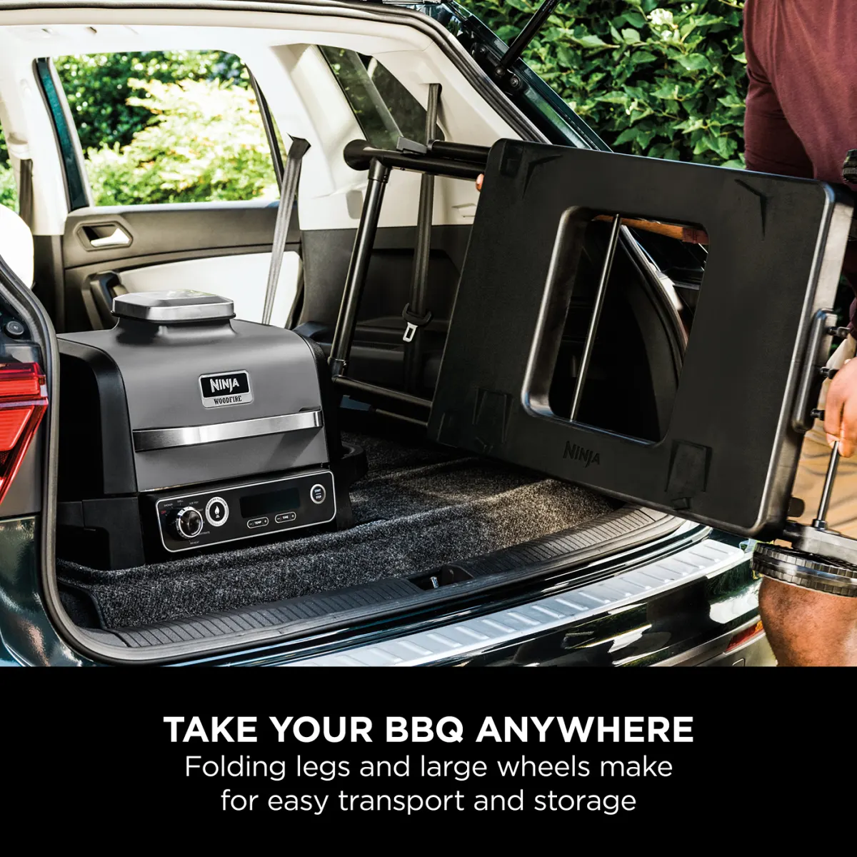 Ninja Woodfire Electric BBQ Grill Stand & Cover Bundle