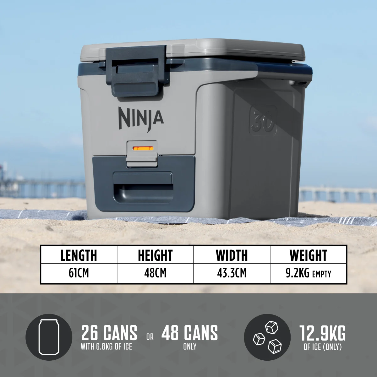 Ninja FrostVault 30QT/28L Hard Cooler - Slate Grey FB131UKGY