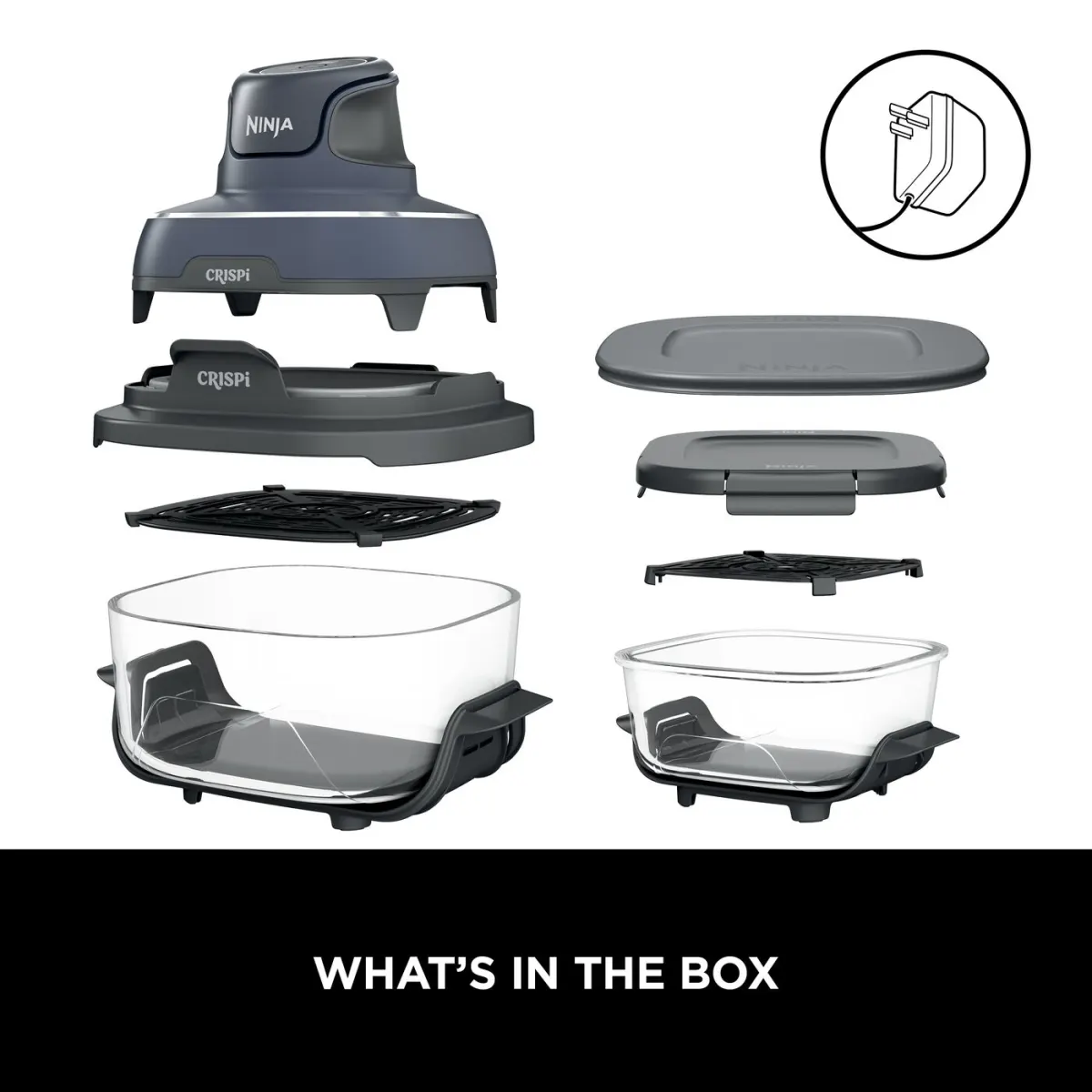 Ninja CRISPi 4-in-1 Portable Glass Air Fryer - Cyber Space FN101UKGY