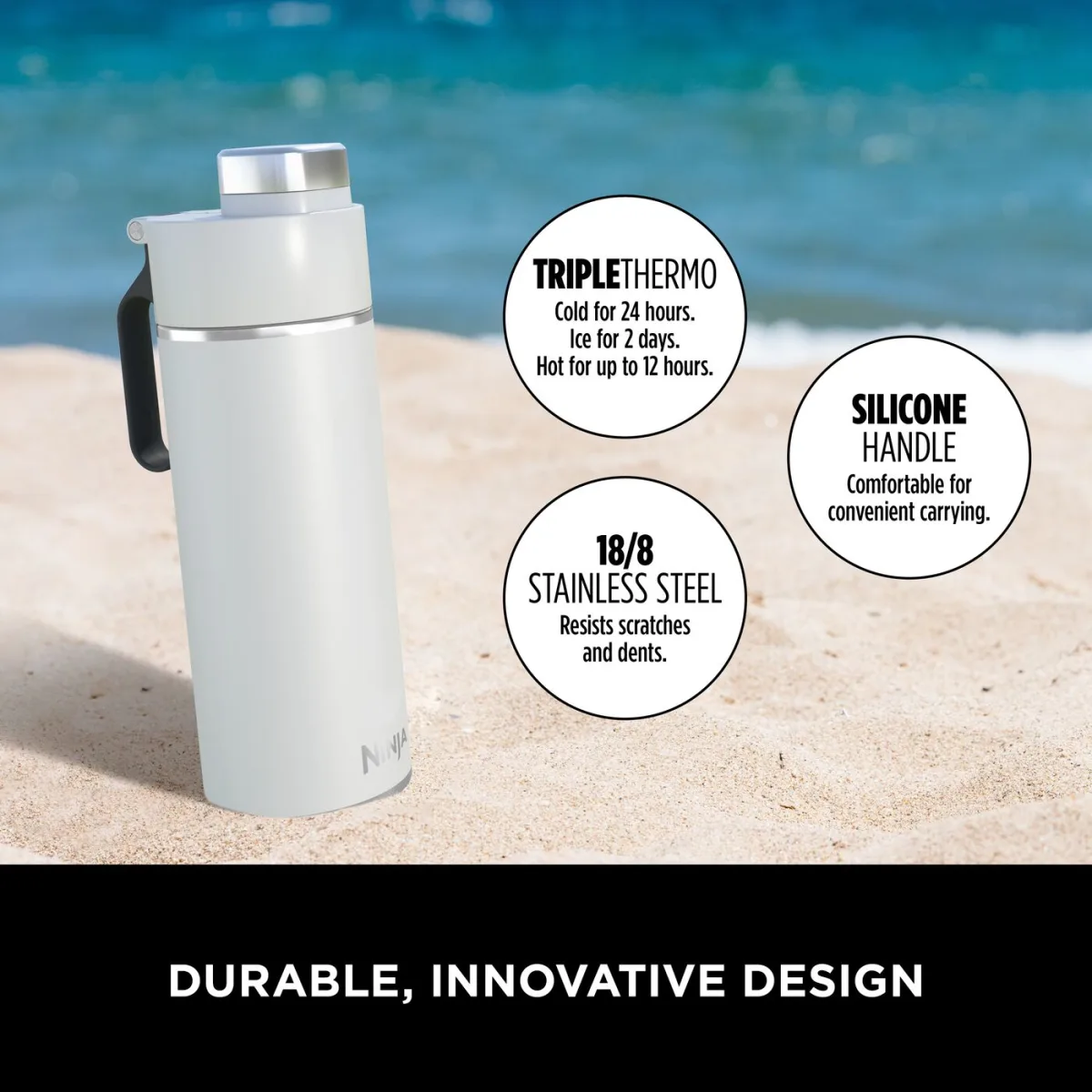 Ninja Thirsti 700 ml Travel Bottle – White DW2401EUUKWH