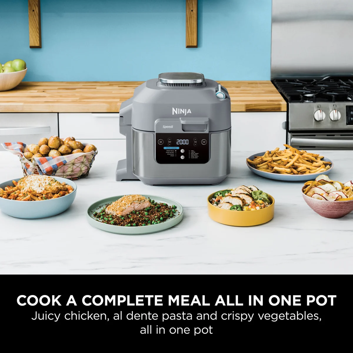Ninja Speedi 10-in-1 Rapid Cooker and Air Fryer with Stackable Chopper Exclusive Bundle