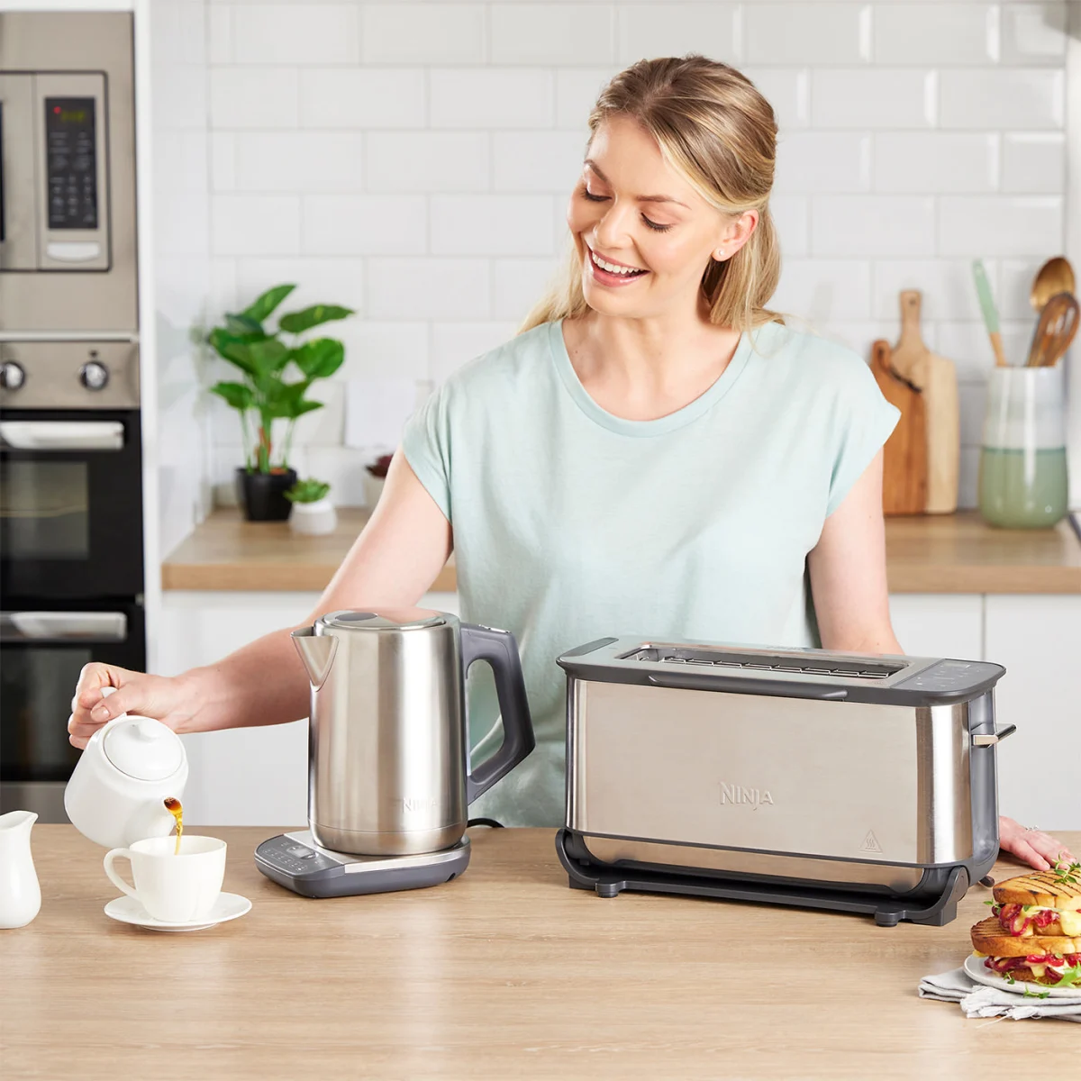 Ninja Stainless Steel Kettle and Toaster Set