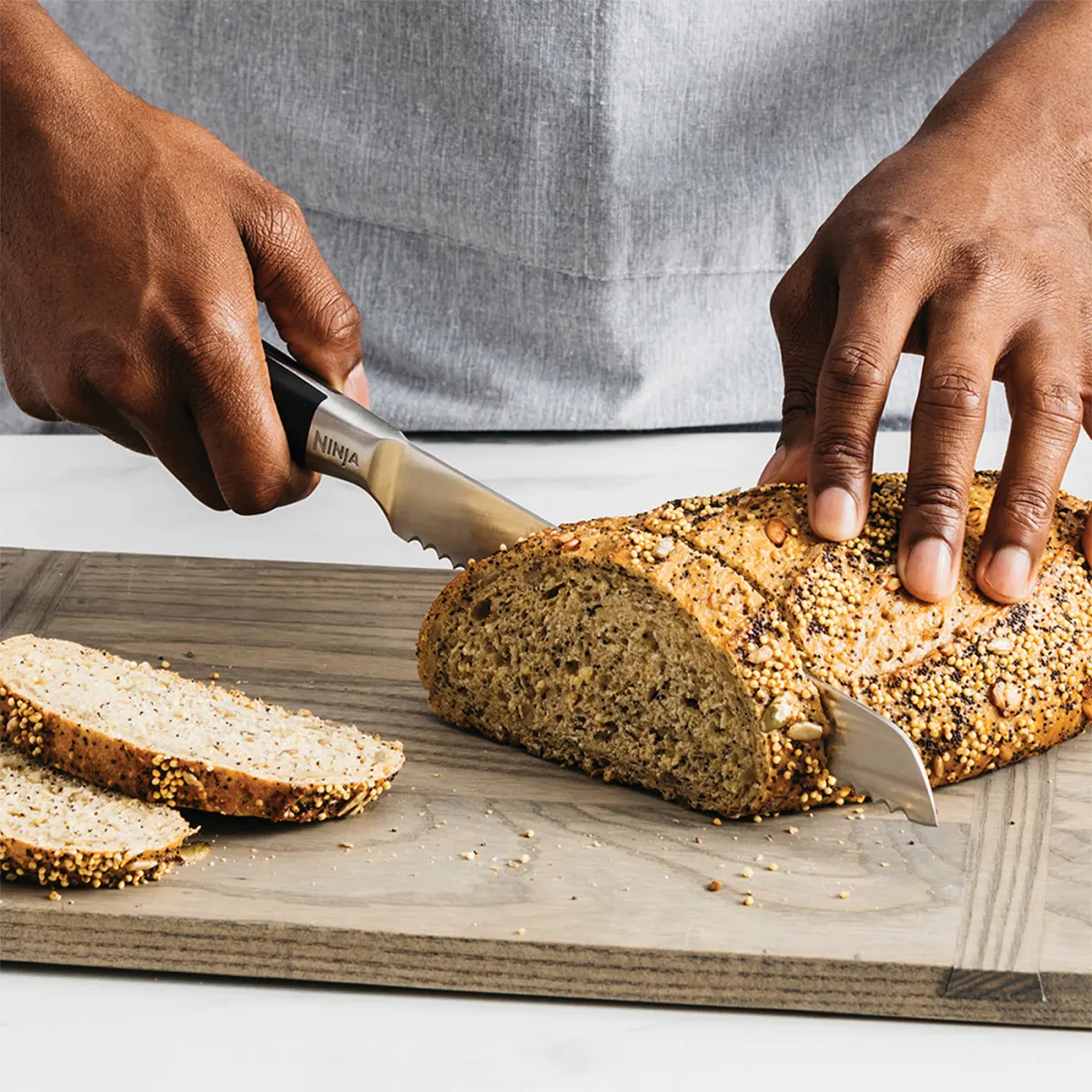 Ninja Foodi StaySharp Knife Block with Integrated Sharpener 6-Piece Set [K32006UK]