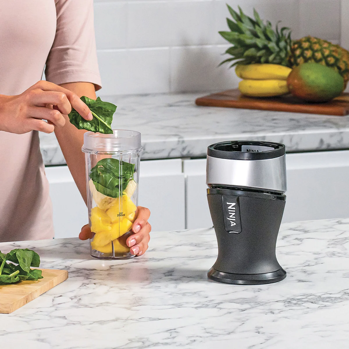 Nutri Ninja 700W Slim Blender & Smoothie Maker - QB3001UKS - Silver