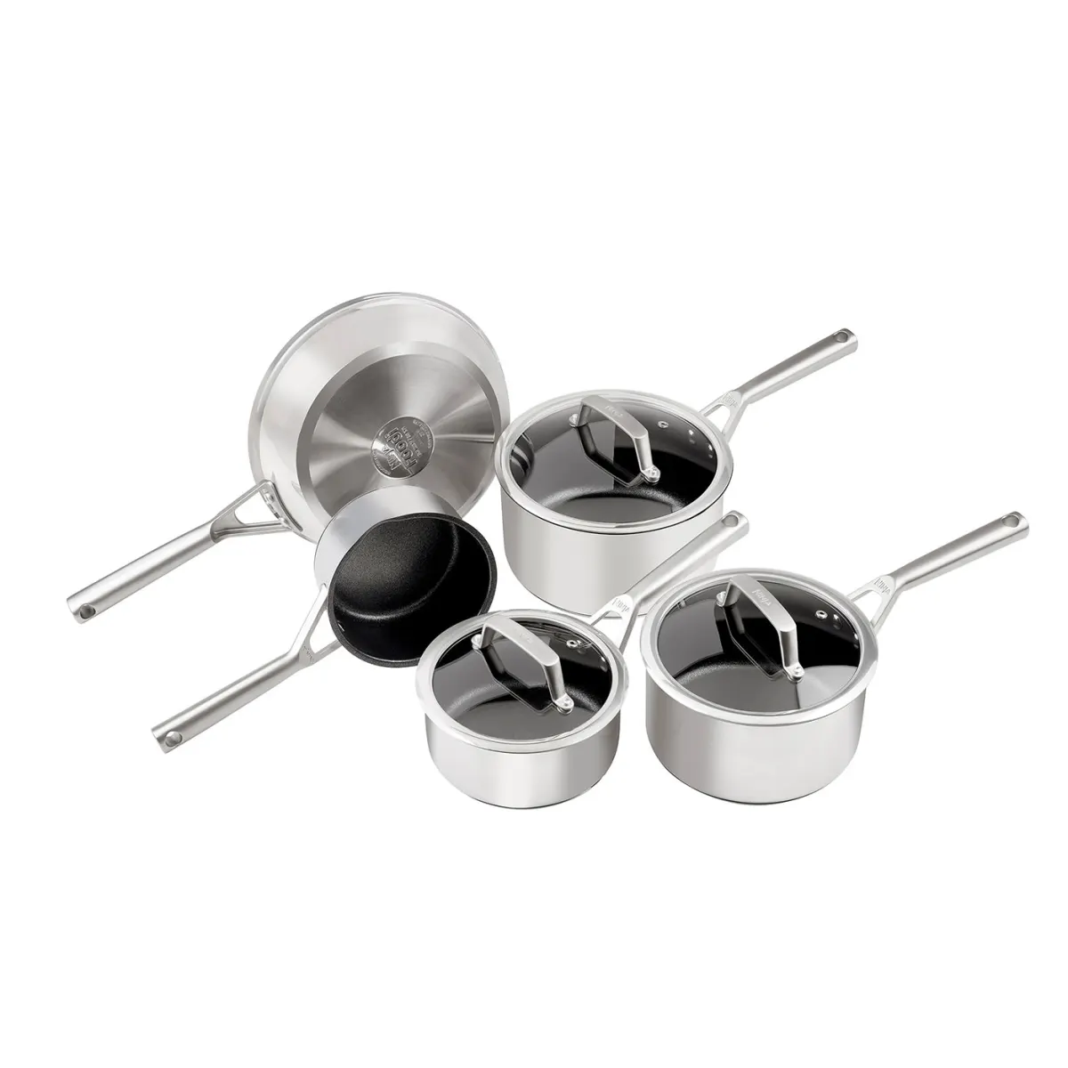 Exclusive Ninja ZEROSTICK Stainless Steel Cookware Bundle - 6-Piece Set