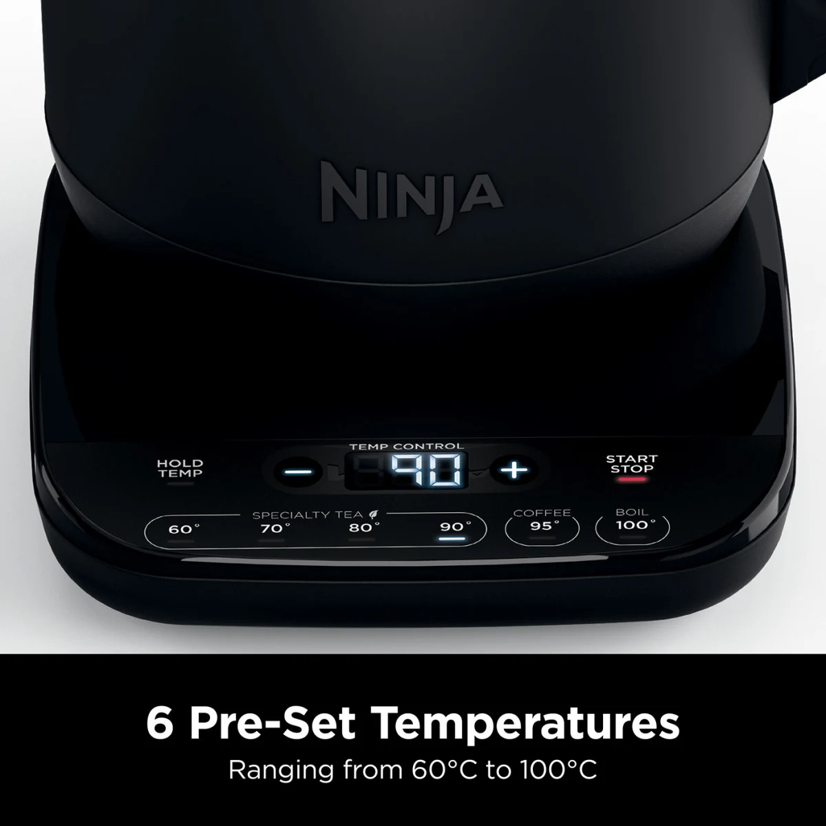 Ninja Black Perfect Temperature Kettle, Rapid Boil – KT200UK
