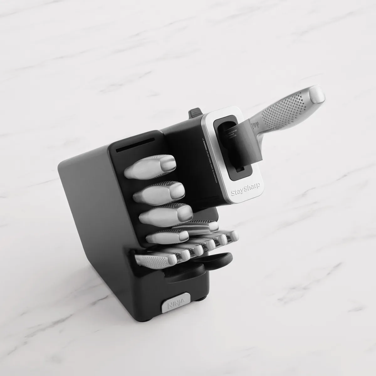 Refurbished Ninja StaySharp 14-Piece Stainless Knife Set, Wood Block & Built-In Sharpener - Refurbished [K62014EUUKREF] | Excellent Condition