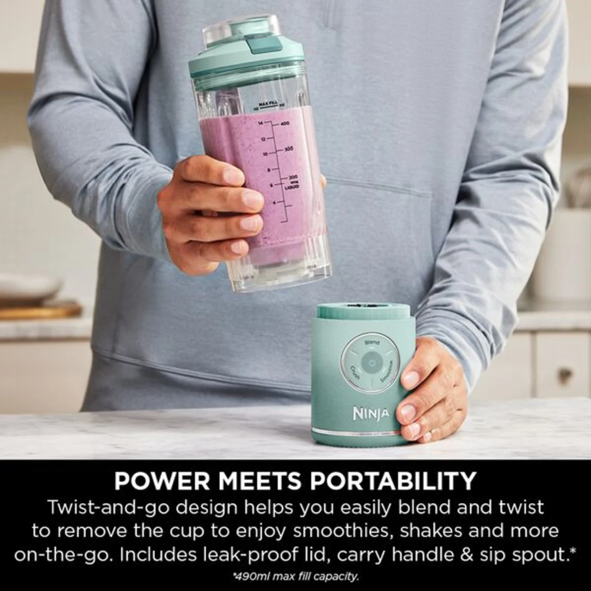 Ninja Blast Max Portable Blender - Seaglass BC251UKMT