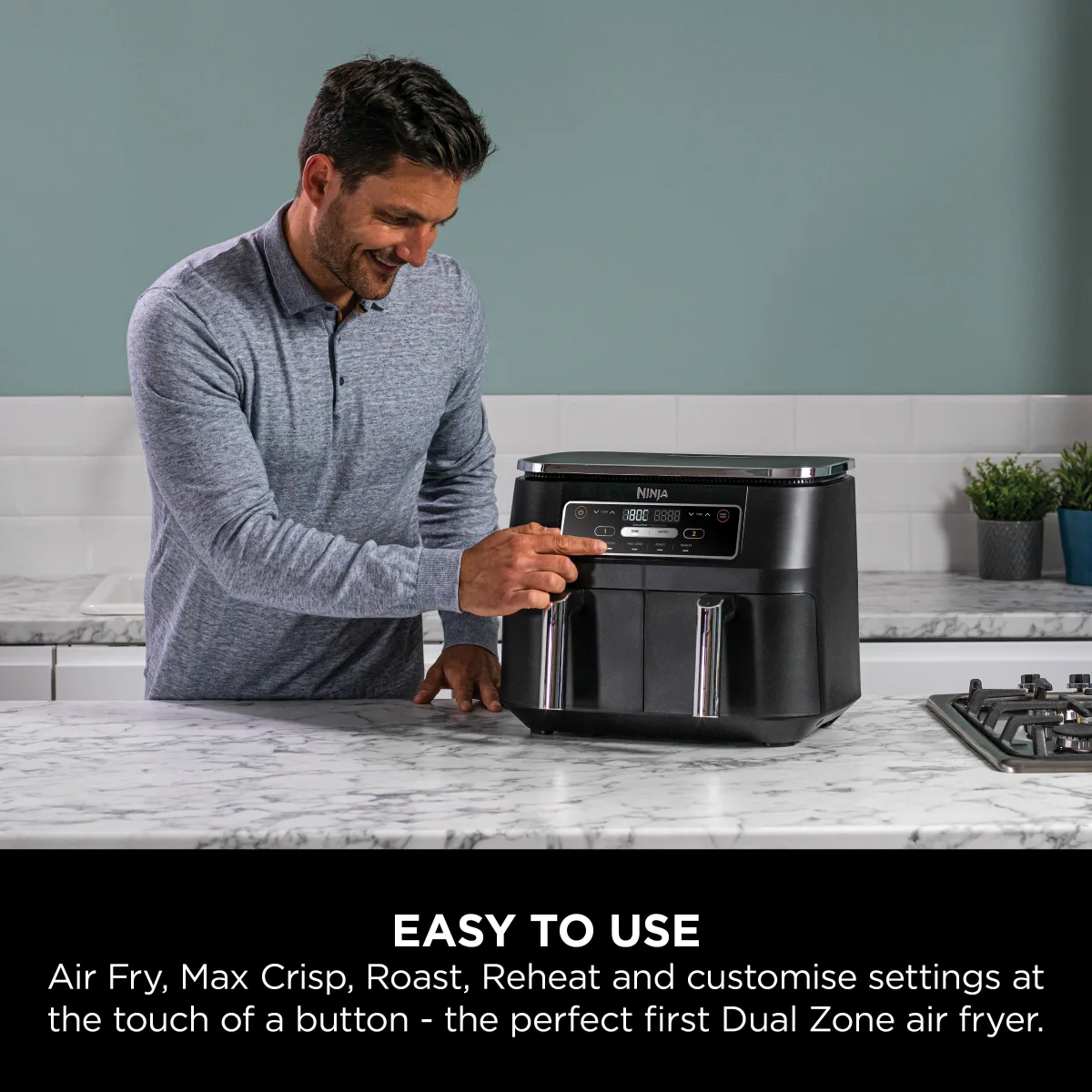 Ninja Foodi 4-in-1 Dual Zone Air Fryer 7.6L AF200UK