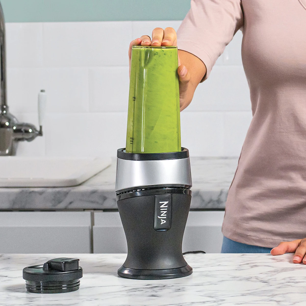 Nutri Ninja 700W Slim Blender & Smoothie Maker - QB3001UKS - Silver