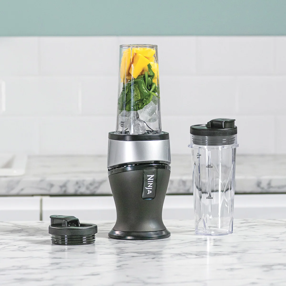 Nutri Ninja 700W Slim Blender & Smoothie Maker - QB3001UKS - Silver