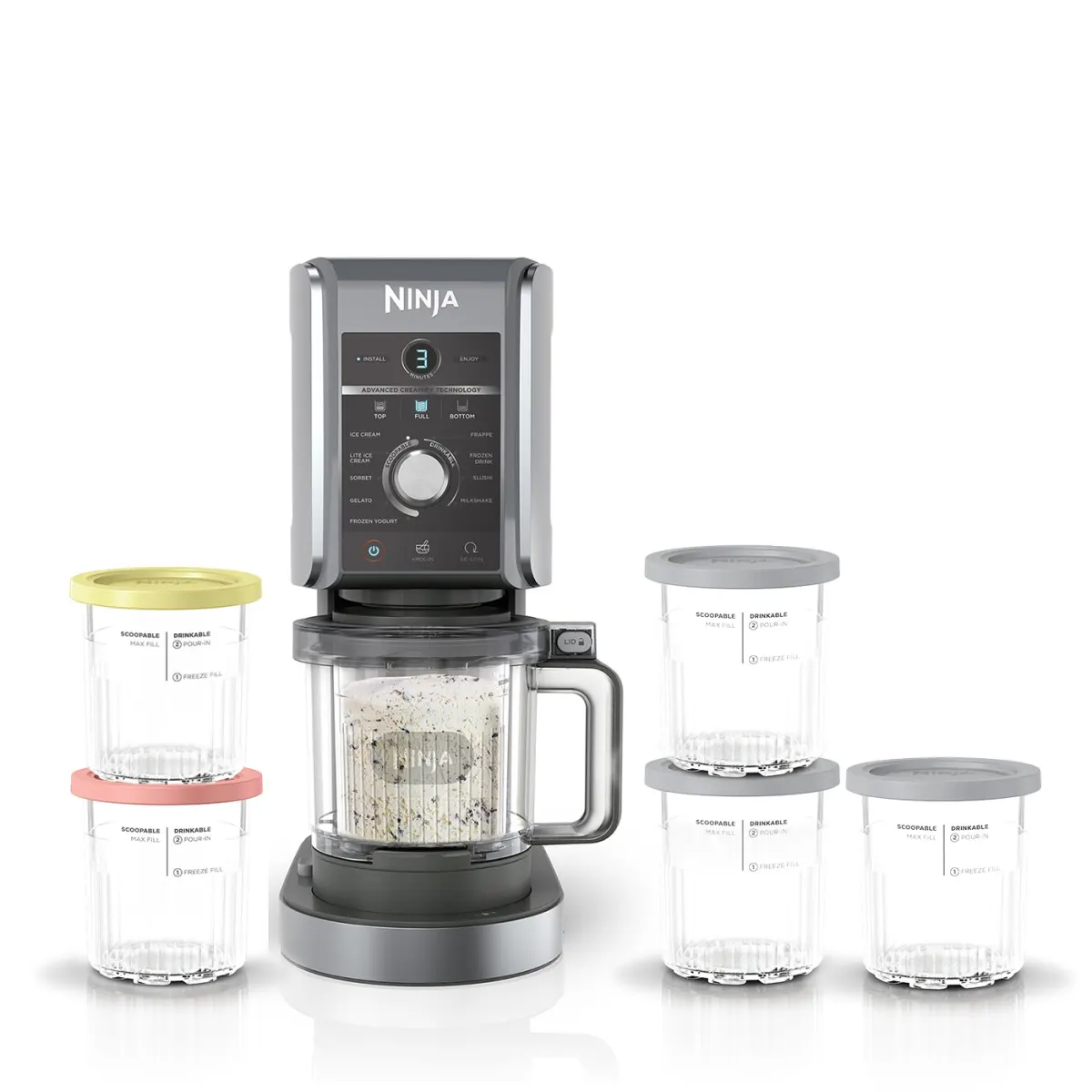 Ninja CREAMi Deluxe 10-in-1 Ice Cream and Frozen Drink Maker (5 Tub Bundle)