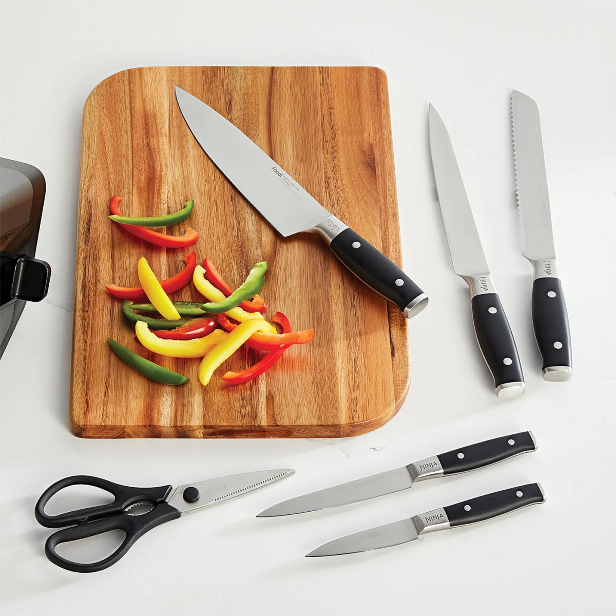 Ninja Foodi StaySharp Knife Block with Integrated Sharpener 6-Piece Set [K32006UK]