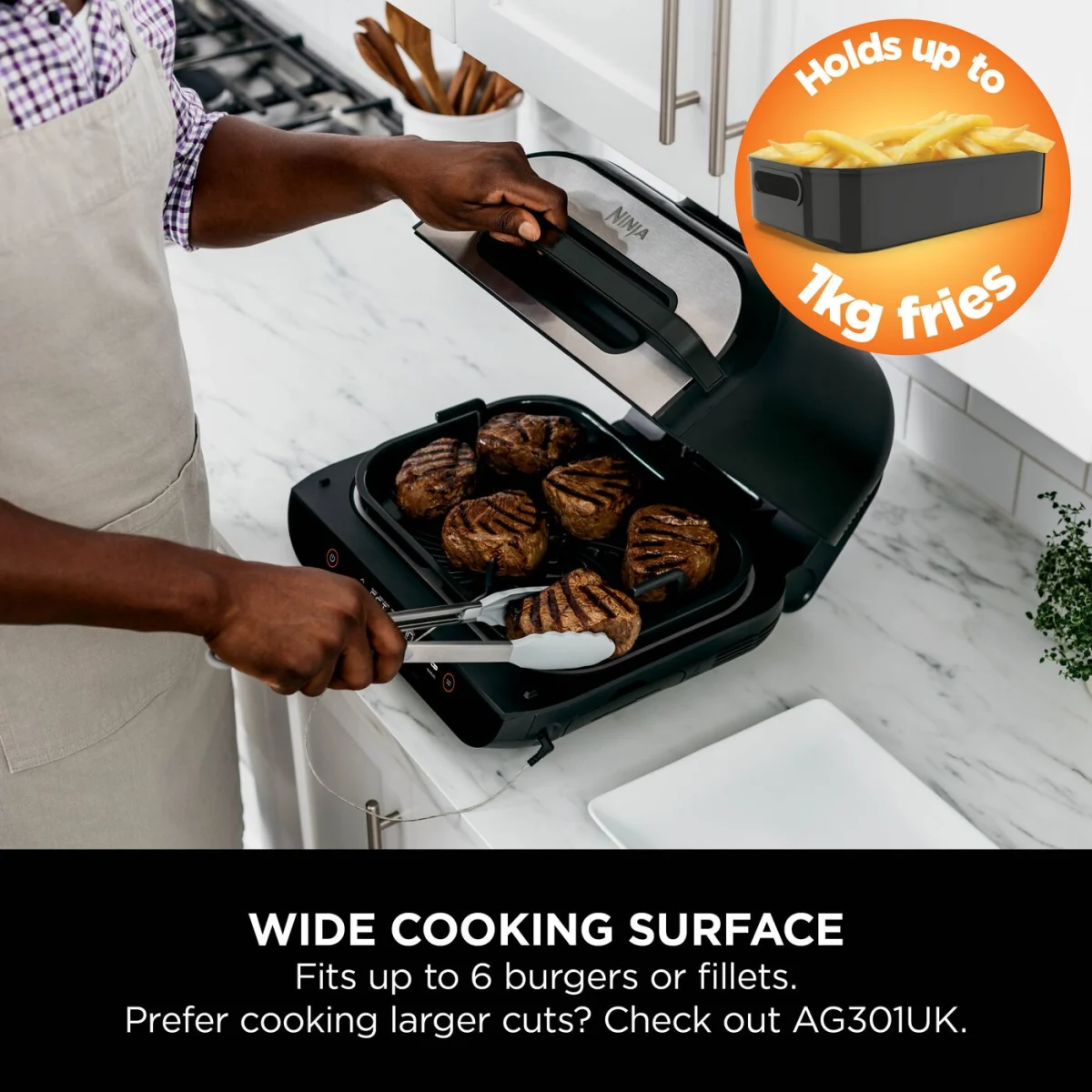 Ninja Foodi MAX Health Grill & Air Fryer AG551UK