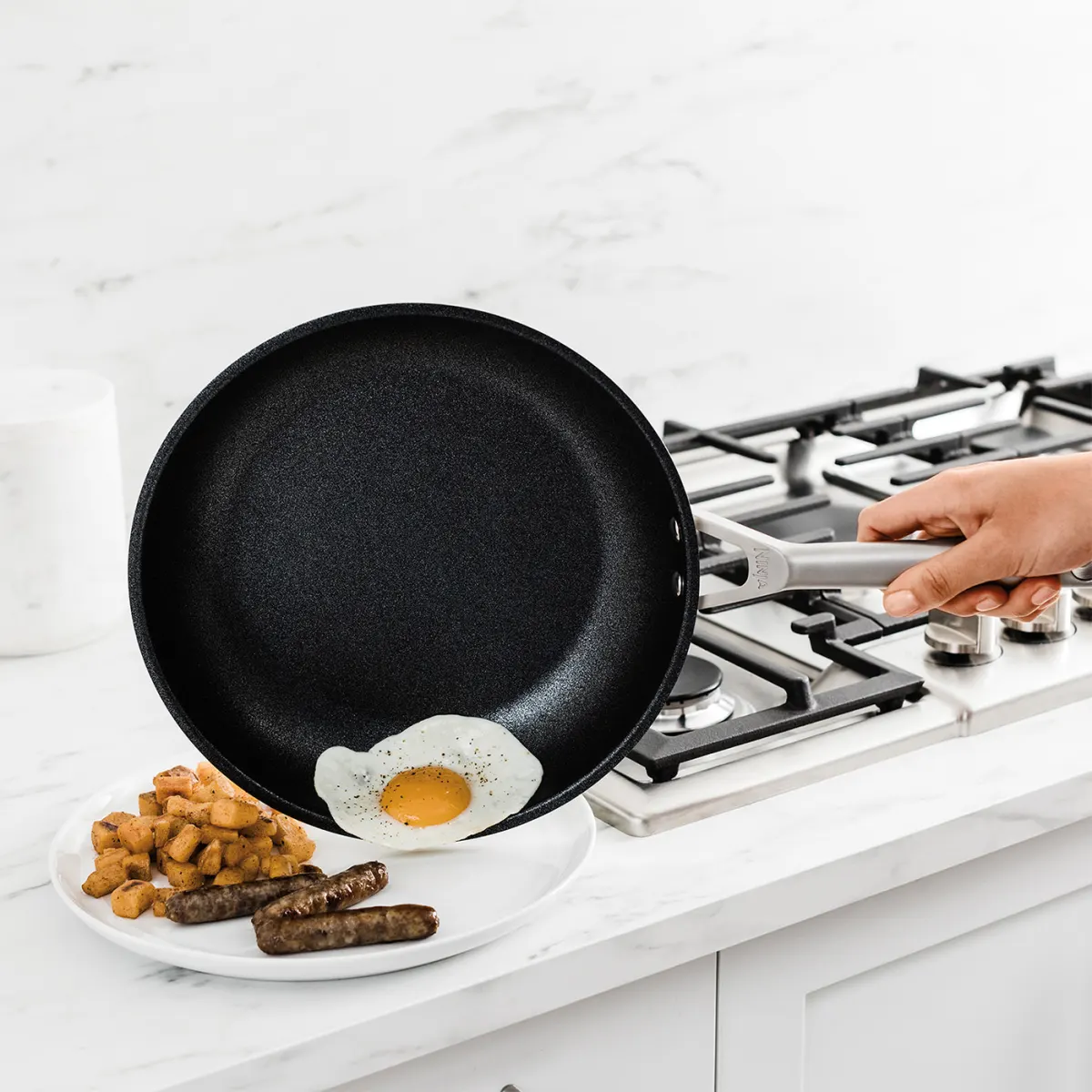 Exclusive Ninja ZEROSTICK Stainless Steel Cookware Bundle - 6-Piece Set