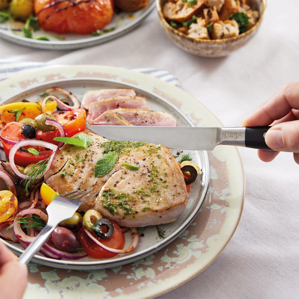 Ninja Foodi MAX Pro Health Grill and Steak Knives Bundle - AG651STEAK