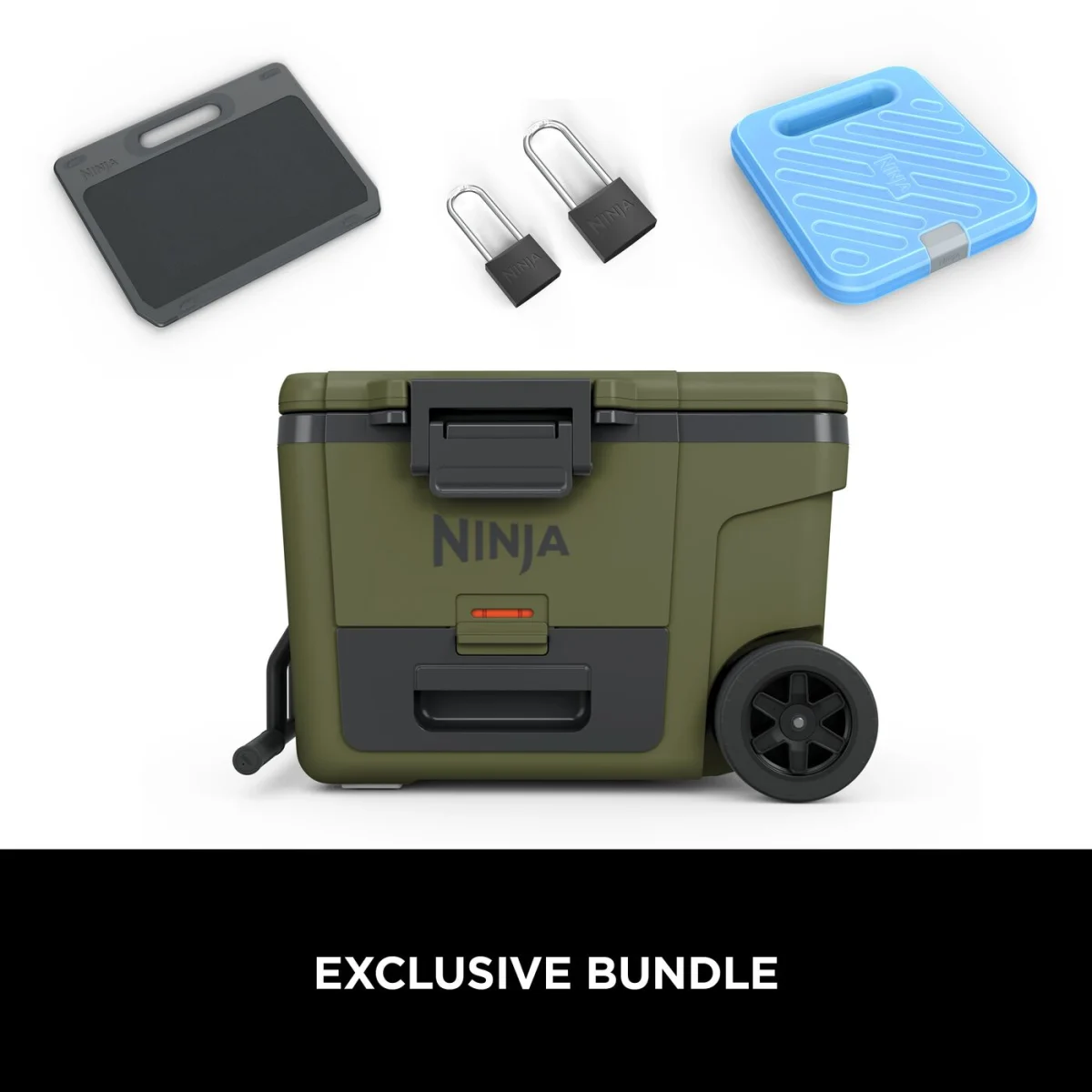 Ninja FrostVault 45QT/42L Wheeled Cooler with Dry Zone – Olive FB245EUUKDBGN