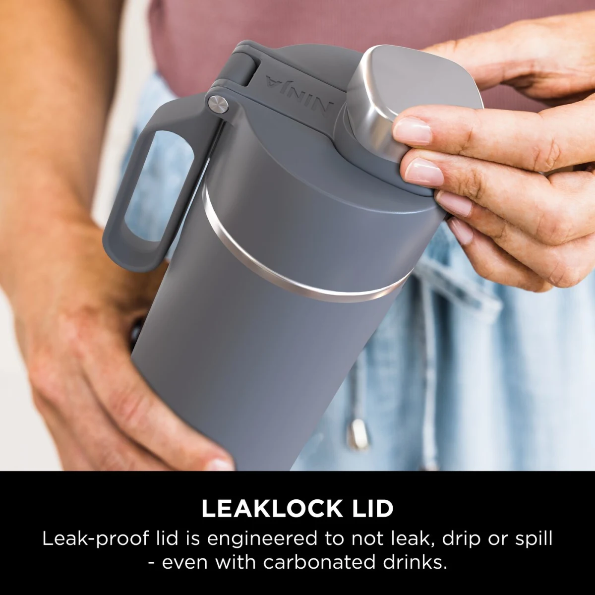 Ninja Thirsti 530 ml Travel Bottle – Grey DW1801EUUKGY