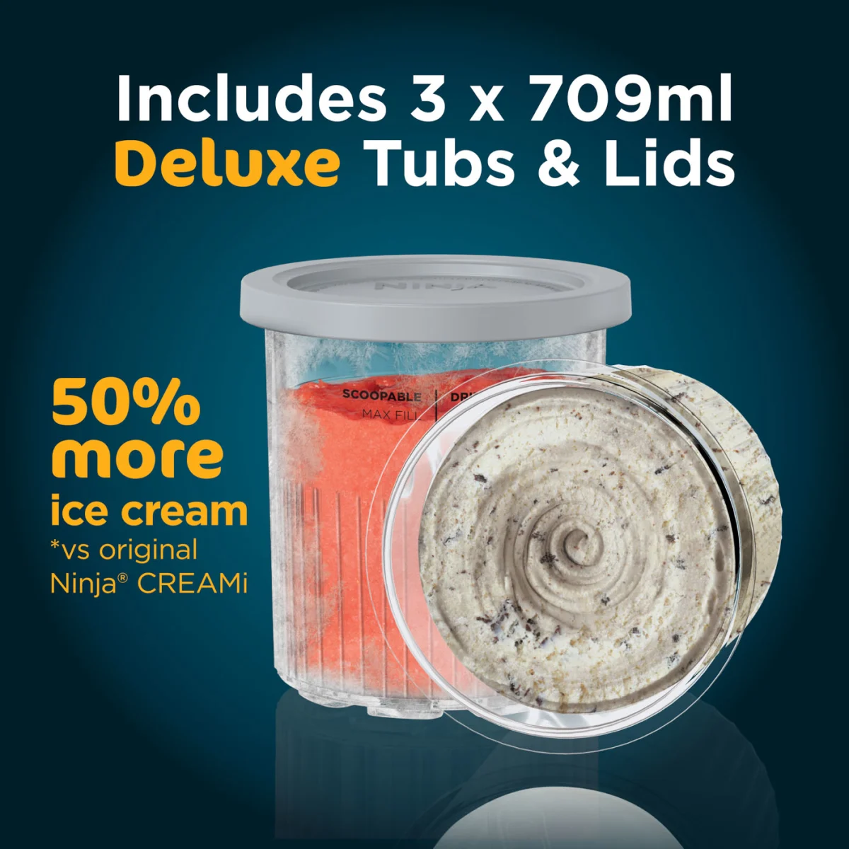 Ninja CREAMi Deluxe 10-in-1 Ice Cream and Frozen Drink Maker NC501UK