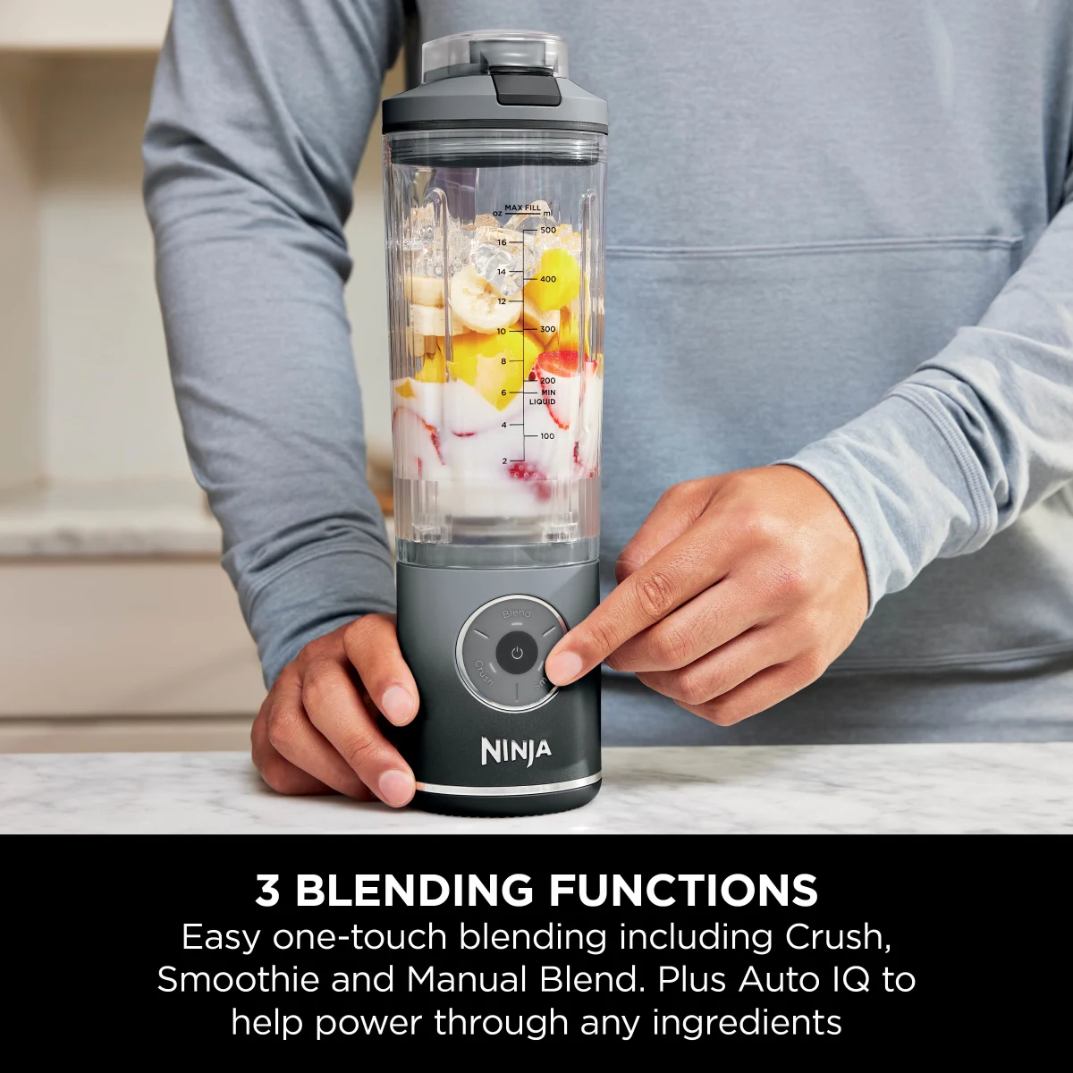 Ninja Blast Max Portable Blender - Cool Grey BC251UKGY