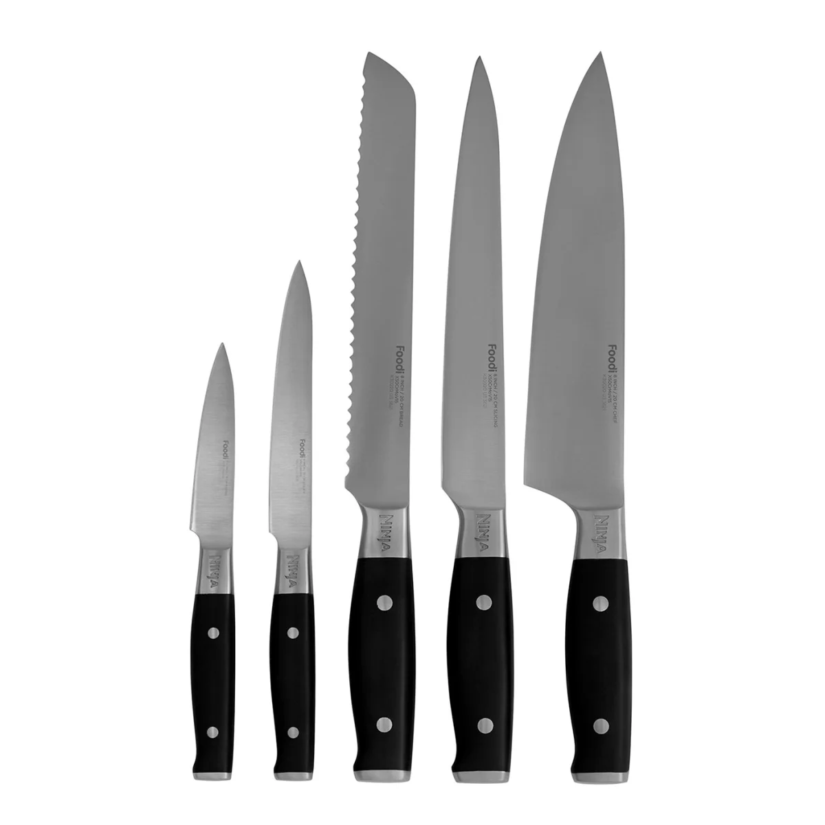 Refurbished Ninja Foodi StaySharp Knife Block with Integrated Sharpener – 5-Piece Set [K32005UKREF] | Excellent Condition