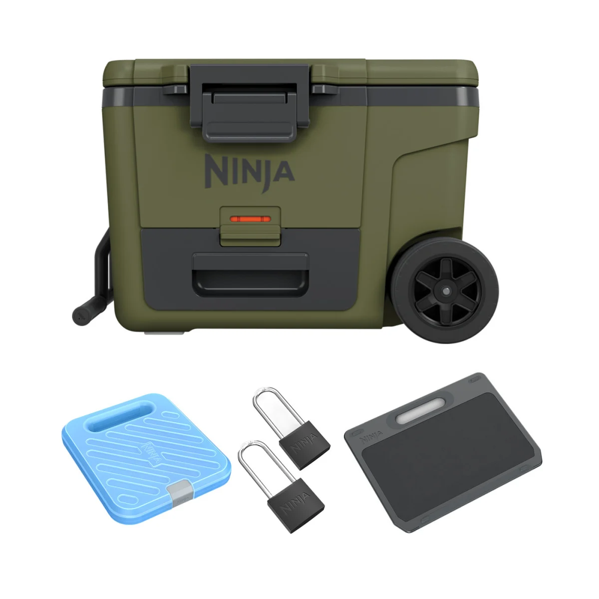 Ninja FrostVault 45QT/42L Wheeled Cooler with Dry Zone – Olive FB245EUUKDBGN