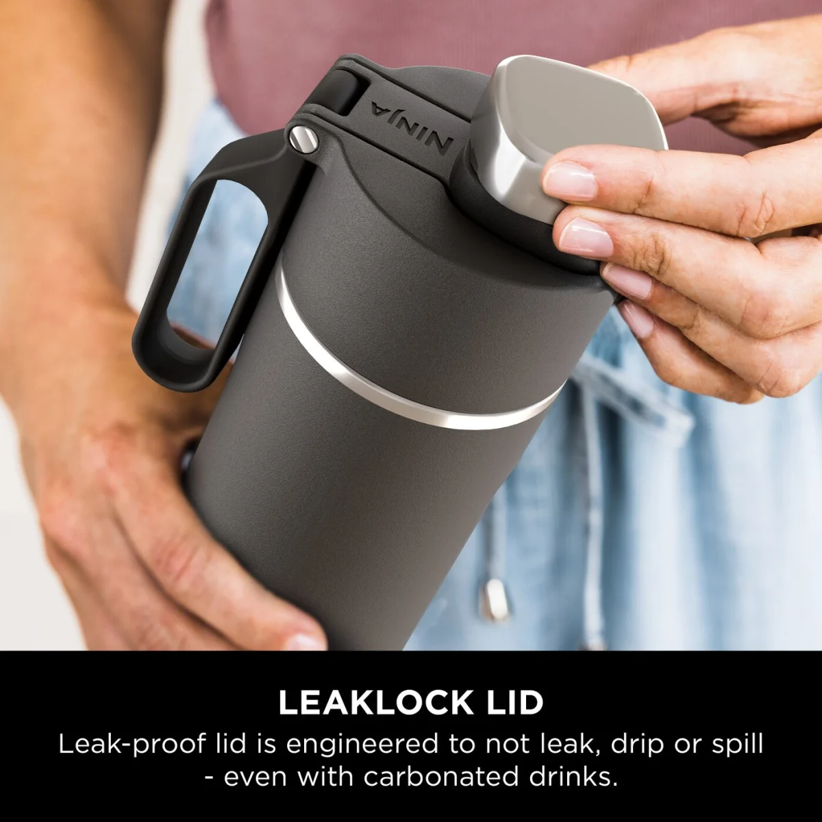 Ninja Thirsti 700 ml Travel Bottle – Black DW2401EUUKBK