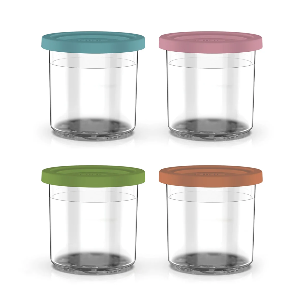 Ninja Ice Cream Maker Dessert Tubs with Coloured Lids (Set of 4)